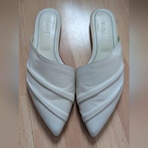 Tibi Cream Leather Mules 7.5